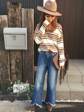 清水夏姫さん（レディース・160cm）の冬コーディネート