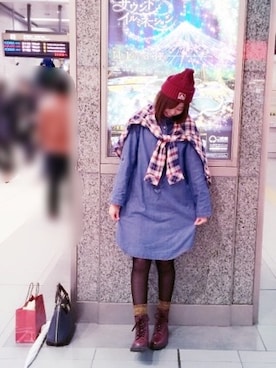 「アイテム（シャツワンピース）」を使った、にゃーさん（レディース・163cm・20代）の春コーディネート