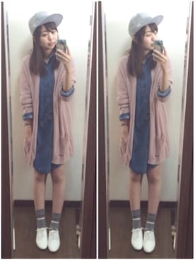 「アイテム（シャツワンピース）」を使った、にゃーさん（レディース・163cm・20代）の春コーディネート