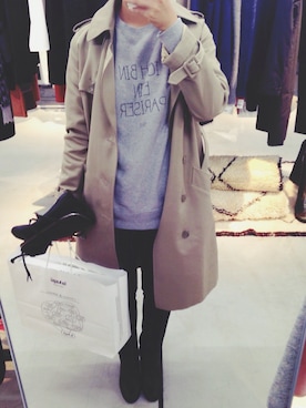 「A.P.C.（アーペーセー）のアイテム（トレンチコート）」を使った、toiさん（レディース・156cm）の秋コーディネート