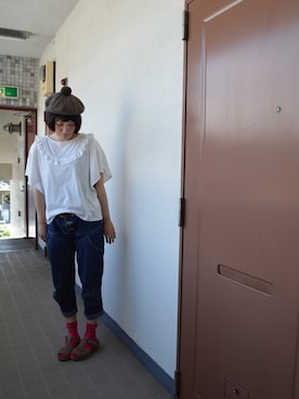 「Nemeth」｜「アイテム（ハンチング/ベレー帽）」を使った、accoさん（レディース・163cm）の春コーディネート
