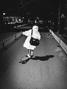 「Combackのアイテム」を使った、火星平原さん（レディース・153cm）の秋コーディネート