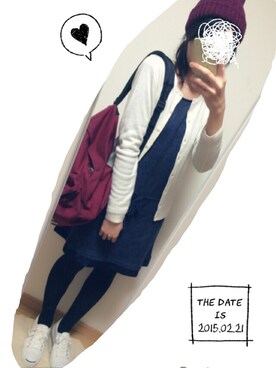 「CONVERSE（コンバース）のCONVERSE コンバース ジャック パーセル / JACK PURCEL（スニーカー）」を使った、kikiさん（レディース・163cm）の冬コーディネート