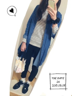 「AS KNOW AS plus（アズノゥアズプラス）のアイテム（シャツワンピース）」を使った、kikiさん（レディース・163cm）の春コーディネート