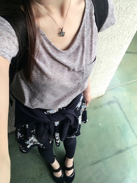 「cache cache（カシュ カシュ）のアイテム（バックパック/リュック）」を使った、千尋さん（レディース・160cm）の夏コーディネート