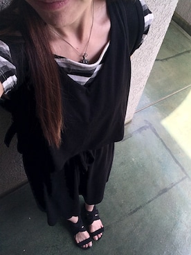 「cache cache（カシュ カシュ）のアイテム（バックパック/リュック）」を使った、千尋さん（レディース・160cm）の夏コーディネート