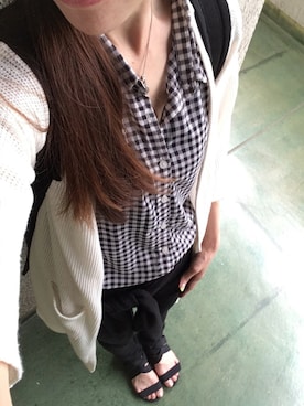 「cache cache（カシュ カシュ）のアイテム（バックパック/リュック）」を使った、千尋さん（レディース・160cm）の夏コーディネート