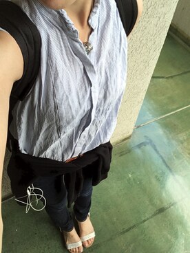 「cache cache（カシュ カシュ）のアイテム（バックパック/リュック）」を使った、千尋さん（レディース・160cm）の夏コーディネート