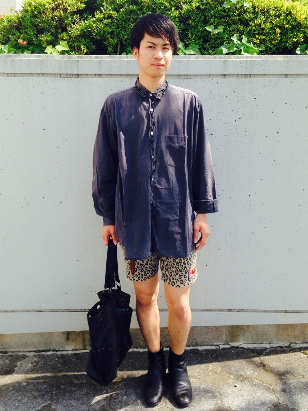 「COMME des GARCONS HOMME PLUSのアイテム（シャツ/ブラウス、ブラック系）」を使った、まるさん（メンズ・179cm）の春コーディネートの1枚目の写真