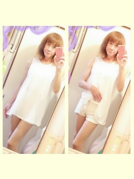 「CECIL McBEE（セシルマクビー）のアイテム（パンツ）」を使った、LadiesLike　優稀。®さん（メンズ・171cm）の夏コーディネート
