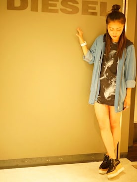 「STELLA McCARTNEY（ステラマッカートニー）のアイテム」を使った、Wakoさん（レディース・158cm）の夏コーディネート