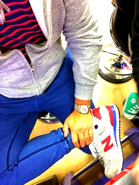 「NEW BALANCE（ニューバランス）のアイテム（スニーカー、グレー系）」を使った、36さん（メンズ・171cm）の冬コーディネート