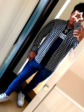 「GU（ジーユー）のアイテム（シャツ/ブラウス、その他）」を使った、36さん（メンズ・171cm）の冬コーディネート