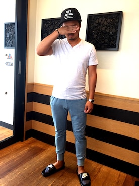 「RVCA（ルーカ）のアイテム（キャップ、ブラック系）」を使った、36さん（メンズ・171cm）の春コーディネート