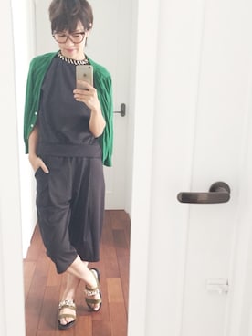 「ガウチョパンツ」｜「アイテム（アンサンブル）」を使った、mamag4mamanさん（レディース・160cm）の夏コーディネート