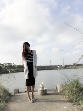 「hot」｜「アイテム（その他アウター）」を使った、Lumin😚さん（レディース・161cm）の秋コーディネート