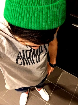 「BRIXTON（ブリクストン）のアイテム（ニットキャップ/ビーニー）」を使った、toshi54さん（メンズ・164cm）の春コーディネート