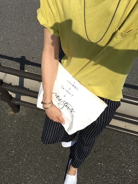 「スリッポン 白」｜さとしさん（メンズ・180cm）の夏コーディネート