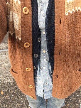 「45R（フォーティファイブアール）のアイテム（その他アウター）」を使った、さださん（メンズ・165cm）の冬コーディネート