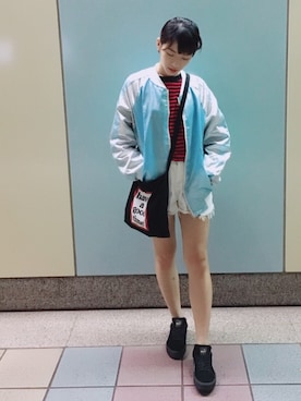 「cece.t（セセティー）のアイテム（ジャケット/アウター）」を使った、Kim Chen Chen さん（レディース・165cm）の秋コーディネート