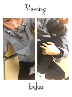 「ランニングスタイル」｜「アイテム（マウンテンパーカー）」を使った、Chisatoさん（レディース・159cm）の冬コーディネート