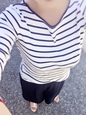 「ZARA（ザラ）のアイテム（Tシャツ/カットソー、ホワイト系）」を使った、yuuko0111さん（レディース）の夏コーディネート
