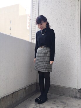 「チドリ柄」｜「アイテム（パンプス）」を使った、ももこ＊さん（レディース・156cm）の秋コーディネート