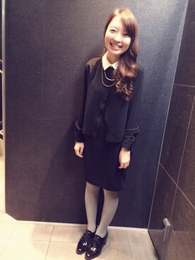 「アイテム（タイツ/ストッキング、シルバー系）」を使った、ももこ＊さん（レディース・156cm）の冬コーディネート