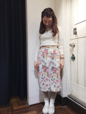 「アイテム（タイツ/ストッキング、シルバー系）」を使った、ももこ＊さん（レディース・156cm）の冬コーディネート