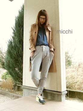 「スウェット×シャツ」｜「アイテム（その他）」を使った、みっちさん（レディース・168cm）の冬コーディネート
