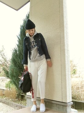 「UNTITLED（アンタイトル）のアイテム（デニムジャケット）」を使った、みっちさん（レディース・168cm）の春コーディネート