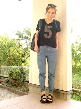 「Levi's（リーバイス）のアイテム（財布/小物）」を使った、みっちさん（レディース・168cm）の夏コーディネート