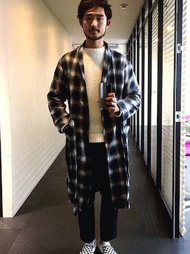 「BEAMS（ビームス）のアイテム（その他アウター）」を使った、宮本雅章さん（メンズ・176cm）の冬コーディネート