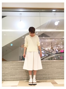 「UNITED TOKYO（ユナイテッドトウキョウ）のアイテム（サンダル）」を使った、RINAさん（レディース・164cm）の春コーディネート