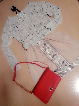 「インデックス」｜「アイテム（その他）」を使った、佐々木綾さん（レディース・163cm）の春コーディネート