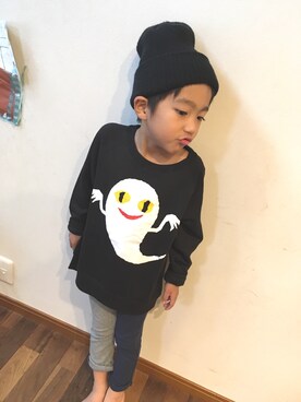 「SPACE（スペース）のアイテム」を使った、amiucoさん（キッズ・110cm）の秋コーディネート