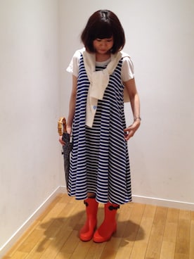 「orcival」｜「アイテム（レインシューズ）」を使った、yamadaさん（レディース・154cm）の夏コーディネート