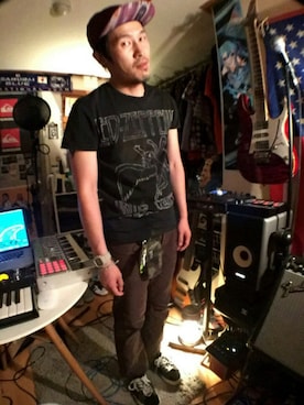 「RVCA（ルーカ）のアイテム（財布/小物）」を使った、Interpreterさん（メンズ・174cm）の夏コーディネート
