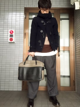 「HARE」｜「アイテム（ダッフルコート）」を使った、azumaさん（メンズ・171cm）の冬コーディネート