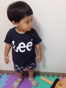 「PEEP ZOOMのアイテム（サンダル）」を使った、towapiさん（キッズ・80cm）の夏コーディネート