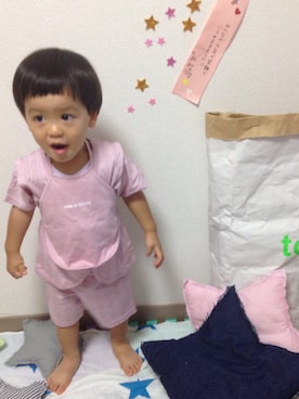 「コムサ」｜「アイテム（浴衣）」を使った、towapiさん（キッズ・80cm）の夏コーディネート