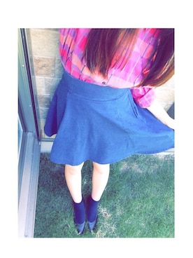 「JUNKO KOSHINO（ジュンココシノ）のアイテム（シャツ/ブラウス、ピンク系）」を使った、はらぺこあおむし🐛さん（レディース・159cm）の秋コーディネート