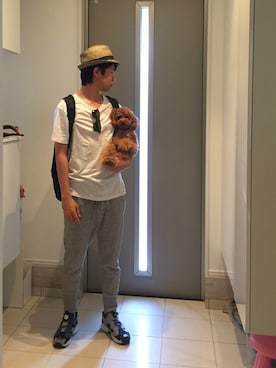 「アイテム（その他、ブラウン系）」を使った、Ryusukeさん（メンズ・171cm）の夏コーディネート