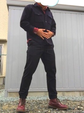 ブーツ レッド系 を使った ジョガーパンツ の人気ファッションコーディネート 季節 3月 5月 Wear