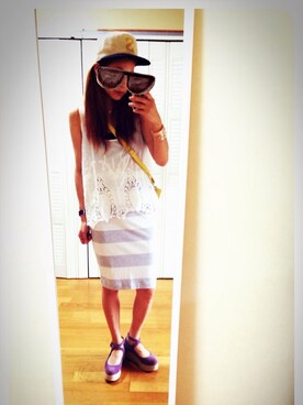 A子さん（レディース・160cm）の夏コーディネート