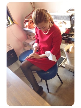 「アイテム（ブーティ）」を使った、A子さん（レディース・160cm・30代）の冬コーディネート