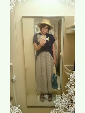 「adonis green（アドニスグリーン）のアイテム」を使った、えっつんさん（レディース・158cm）の夏コーディネート