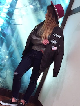 「SpRay（スプレイ）のアイテム（その他アウター）」を使った、SpRayPREMIUM成田店さん（レディース・160cm）の冬コーディネート