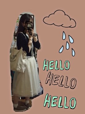 「オーガンジー」｜「アイテム（その他シューズ）」を使った、Reyさん（レディース・157cm）の秋コーディネート