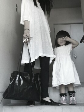 「EMODA（エモダ）のアイテム（トートバッグ）」を使った、AYAKO さん（レディース・163cm）の夏コーディネート